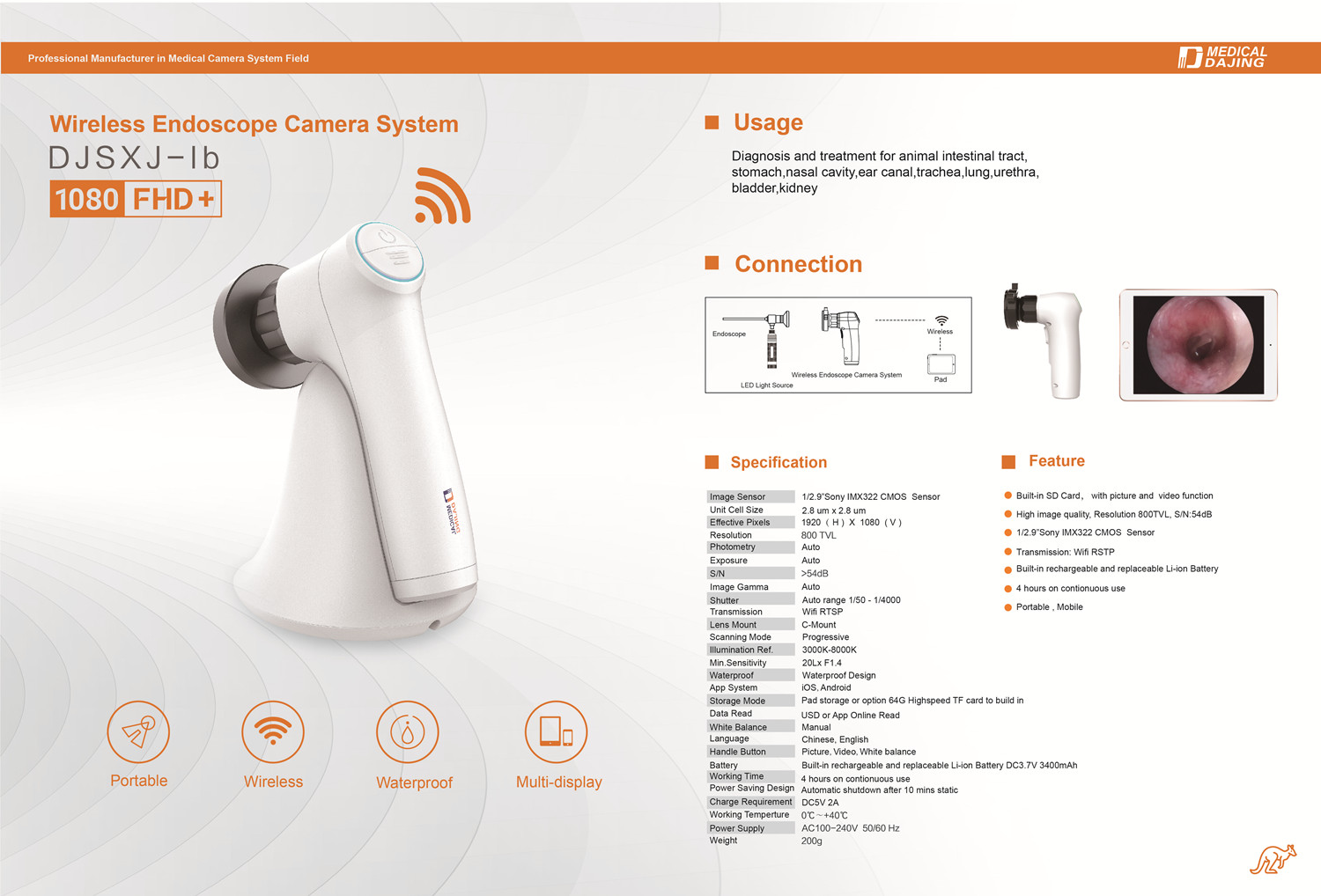 wireless endoscope camera system catalog2